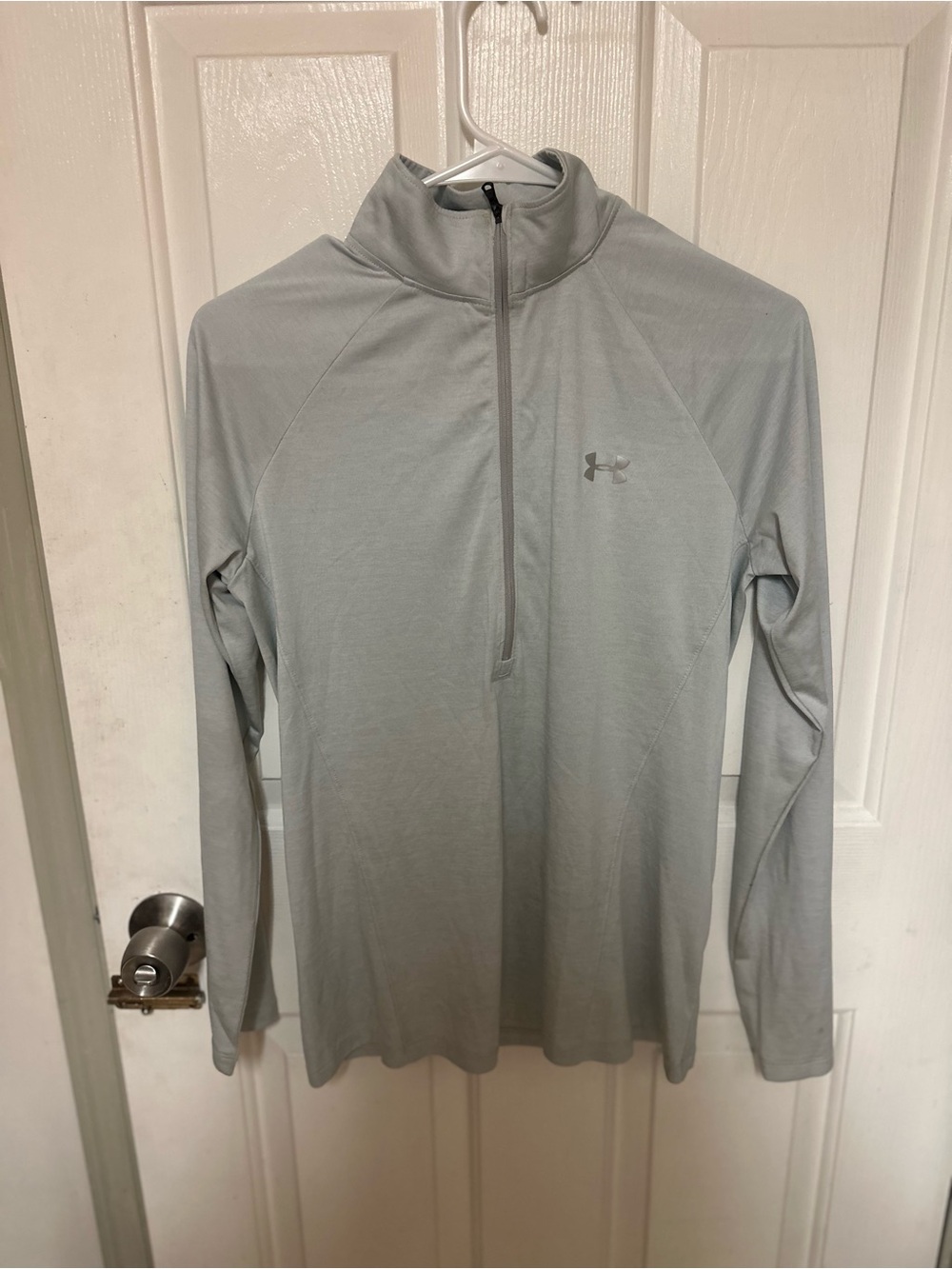 Under Armour Light Blue 1/4 Zip Compression Under Layer Active Top